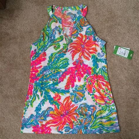 Lilly Pulitzer Arya Tank XS In White Casa Marina Beautiful Summer