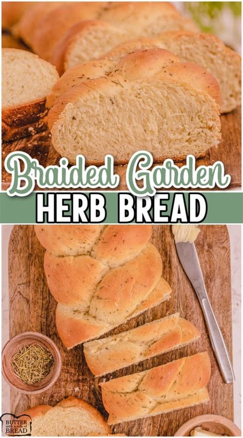 Braided Garden Herb Bread Butter With A Side Of Bread