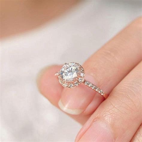 White Topaz Engagement Ring 14k Rose Gold Topaz Ring 14k Gold Topaz