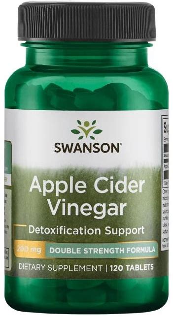 Swanson Apple Cider Vinegar 200mg Double Strength 120 Tabs