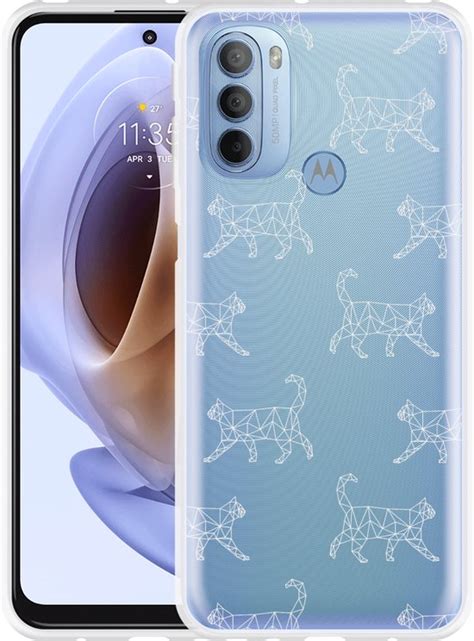 Motorola Moto G31 Hoesje Geometric Cats Designed By Cazy Bol