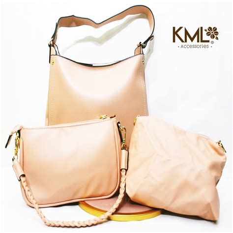 CARTERA 3 PIEZAS COLGANTES KML 029 ROSADA KML ACCESORIOS