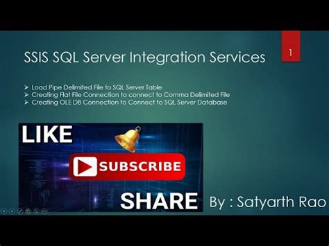 Ssis Load Pipe Delimited File To Sql Server Table Sql Server