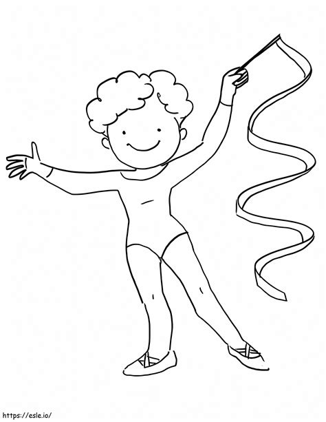 Gymnastics 3 coloring page