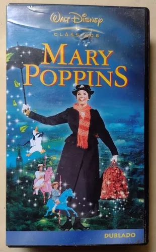 Fita Vhs Mary Poppins Walt Disney Dublado MercadoLivre