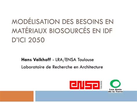 Ppt Mod Lisation Des Besoins En Mat Riaux Biosourc S En Idf Dici