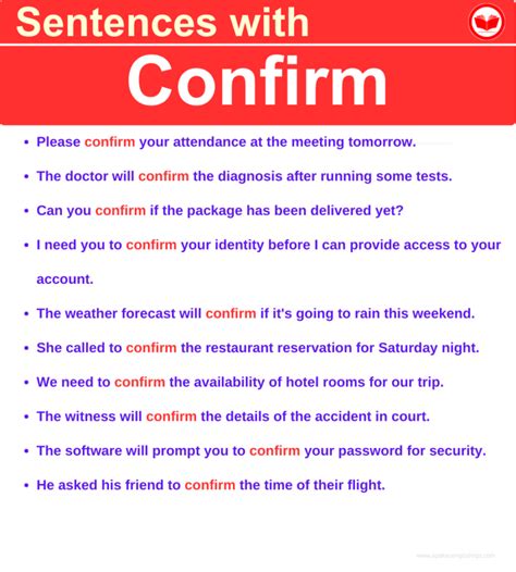 Confirm In A Sentence: Definition & Examples ( July 2024)