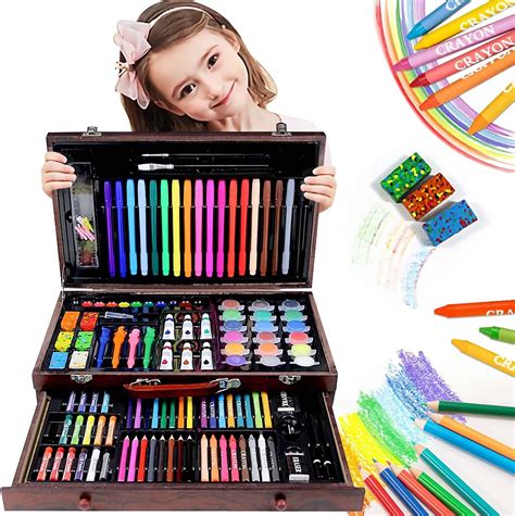 QILAY Kit De Dibujo 123 Pcs Set De Arte Colores Profesionales Incluye