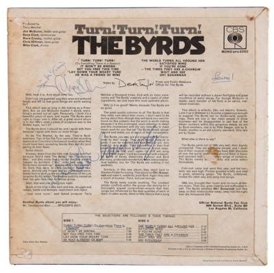 The Byrds Signed Album -Turn! Turn! Turn! | RR Auction