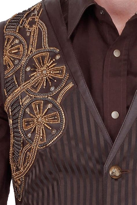 Keifer Custom Made Steampunk Embroidered Mens Waist Coat