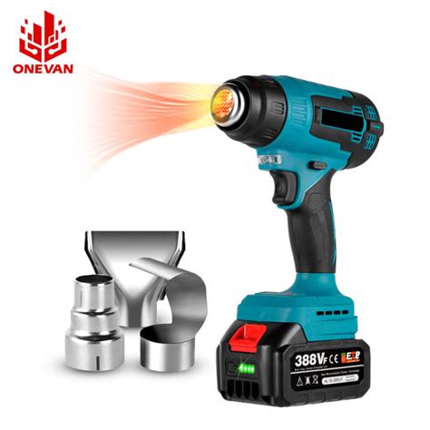 2000W 600 Electric Heat Machine For Makita 18V Battery Cordless Handheld Hot Air Machine With 3