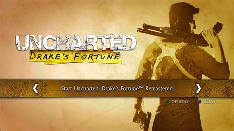 Uncharted Drake S Fortune Remastered Title Screen PS4 YouTube