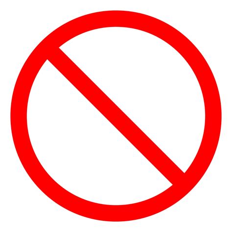 No Sign Empty Red Crossed Out Circle,Not Allowed Sign Isolate On White Background,Vector ...