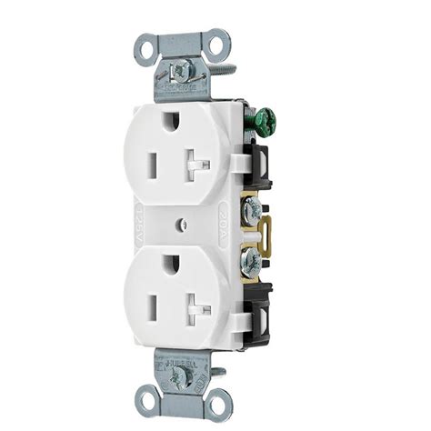 Hubbell White Commercial Tamper Resistant Receptacle Outlet 20a Br20whitr 50169504789 Ebay