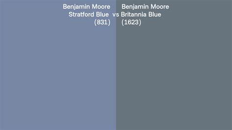 Benjamin Moore Stratford Blue Vs Britannia Blue Side By Side Comparison