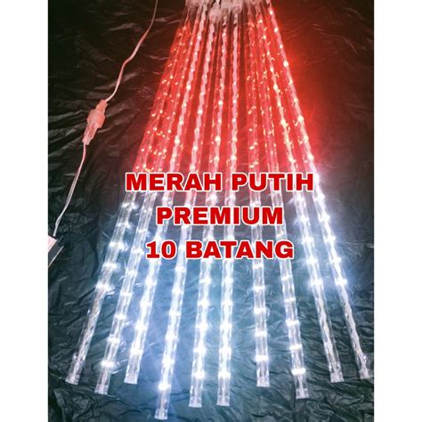 Jual Lampu Led Hujan Meteor Rgb Merah Putih Warna Warni Lampu Hias 17 Agustusan Shopee