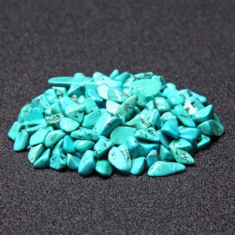 G Undrilled Mm Turquoise Chips Semi Tumbled Etsy