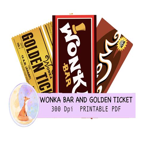 Wonka Bar Wrapper Printables