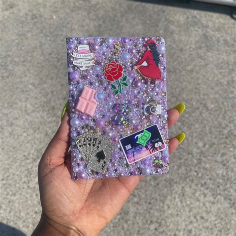 Purple Passport Cover Bling Passport Cover Passport Wallet Pink Women Purple Passport Cover