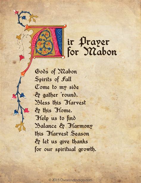 Air Prayer for Mabon