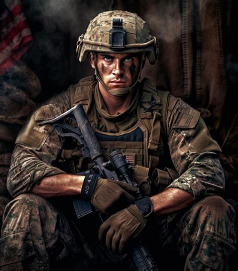 Premium AI Image | a photograph of a soldier in uniform