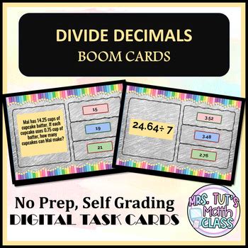 Divide Decimals Digital Task Cards Boom Cards By Mrs Tuts Math Class