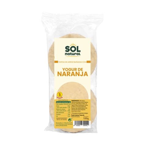 Tortitas De Arroz Ba Adas Con Yogur De Naranja Bio G Sol Natural