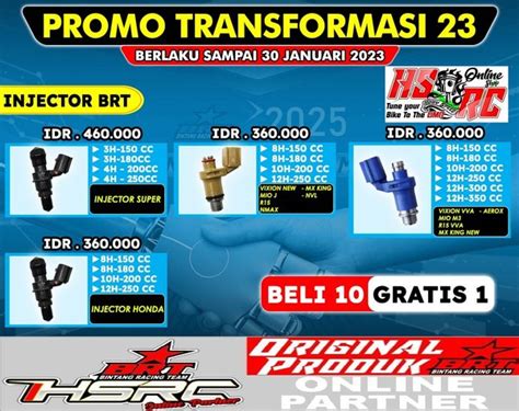 Jual Injector Racing Brt Yamaha New Vixion Lighting Nvl Nosel R15