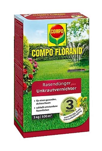 COMPO Floranid Rasendünger plus Unkrautvernichter 3kg bei edingershops de