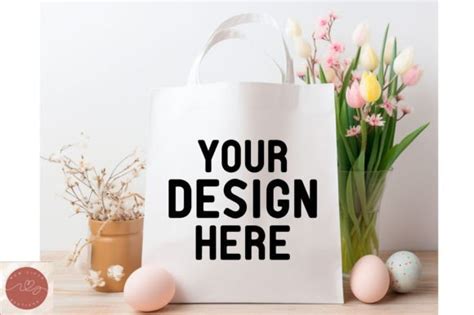 Easter Canvas Tote Bag Mockup 20 Graphic By Nowtsboutique · Creative Fabrica