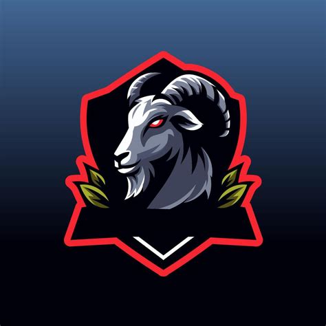 Goat Mascot Gaming Esport Logo Design Facing Left With An Empty