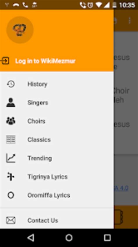 WikiMezmur Lyrics Amharic Song for Android - Download