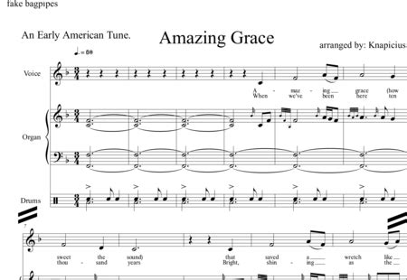 Amazing Grace (pho bagpipes with drums)(arr. by Joseph Knapicius ...