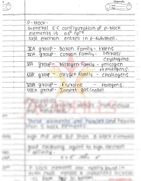 Solution Periodic Table Handwritten Notes Studypool