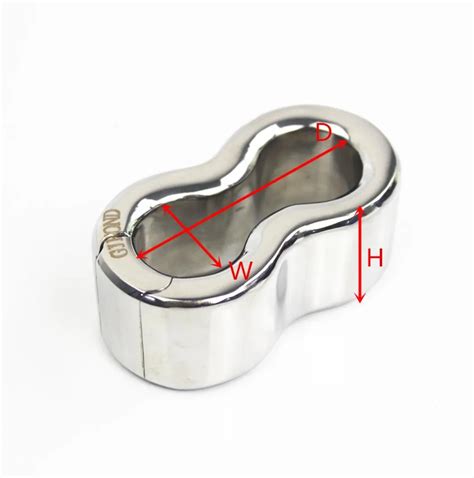 4 Sizes New 8 Word Type Scrotum Pendant Stainless Steel Cockrings Male