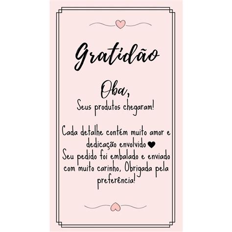 100 Carta de Gratidão ao cliente Tags de agradecimento rosê Shopee