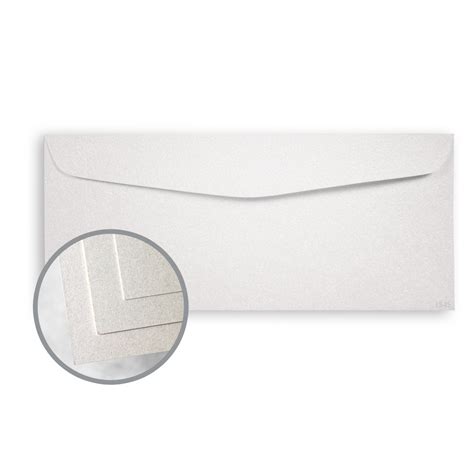 Pearlized White Envelopes No 10 Commercial 4 1 8 X 9 1 2 80 Lb