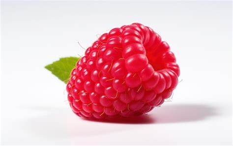 Premium AI Image Fresh Raspberry Isolated On White Background