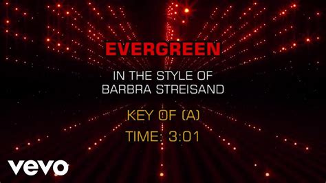 Barbra Streisand - Evergreen (Karaoke) - YouTube Music