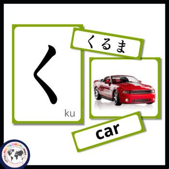 Japanese Hiragana Alphabet Real Photos Flashcards Word Walls