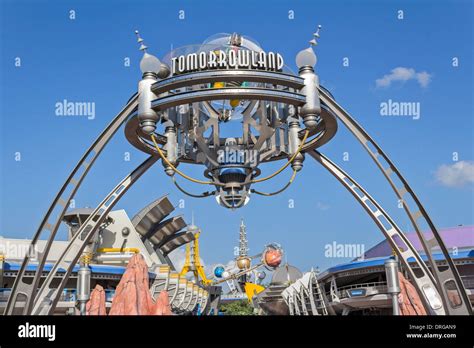 Tomorrowland In The Magic Kingdom In Walt Disney World In Florida Stock