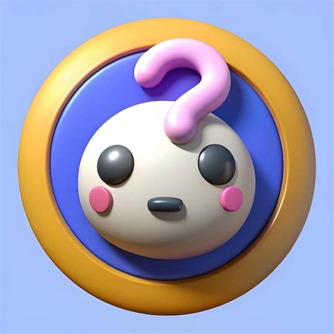 Cute 3D Cartoon Character With A Question Mark Perfect For Social Media