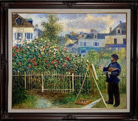 Pierre Auguste Renoir Monet Painting In His Garden At Argenteuil 1873