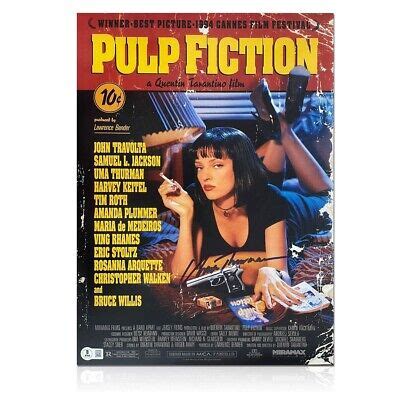 Pulp Fiction Poster Signiert Von Uma Thurman Ebay