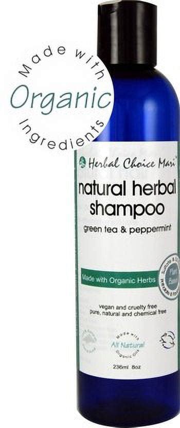 Herbal Choice Mari Natural Shampoo Green Tea And Peppermint 236ml 8oz Squeeze Bottle Made With