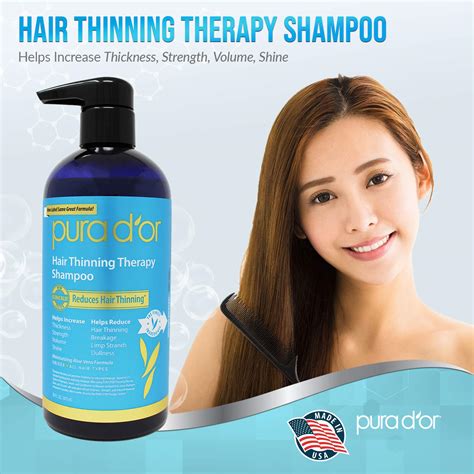 Pura Dor Original Scent Hair Thinning Therapy Biotin Shampoo 16 Fl Oz