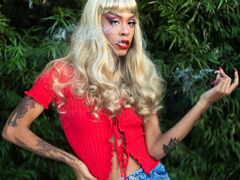 Download Rico Nasty Seen Wearing A Black Leather Jacket Wallpaper