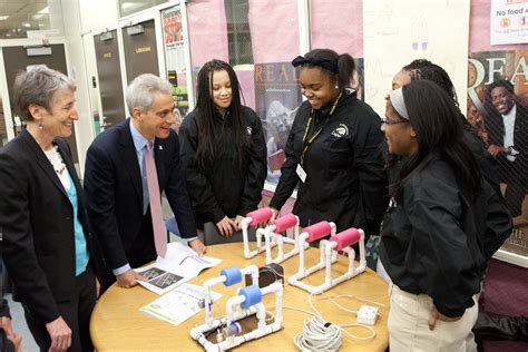 City Of Chicago Mayor Emanuel And Interior Secretary Sally Jewell