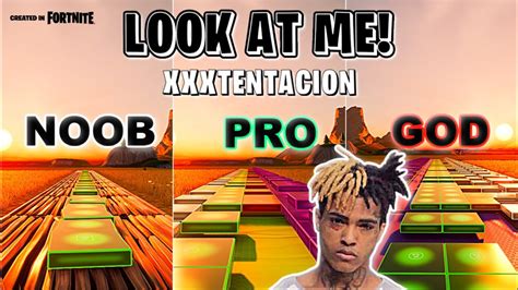 Xxxtentacion Look At Me Noob Vs Pro Vs God Fortnite Music Blocks With Map Code Youtube