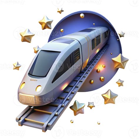 High-Speed Rail A Stellar Journey A dynamic depiction of a rail